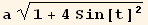 a (1 + 4 Sin[t]^2)^(1/2)
