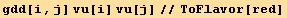 gdd[i, j] vu[i] vu[j]//ToFlavor[red]