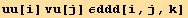 uu[i] vu[j] εddd[i, j, k]