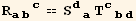 R_ (abc)^(abc) == S_ (da)^(da) T_ (cbd)^(cbd)