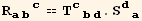 R_ (abc)^(abc) == T_ (cbd)^(cbd) . S_ (da)^(da)