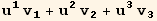 u_1^1 v_1^1 + u_2^2 v_2^2 + u_3^3 v_3^3
