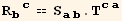 R_ (bc)^(bc) == S_ (ab)^(ab) . T_ (ca)^(ca)