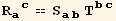 R_ (ac)^(ac) == S_ (ab)^(ab) T_ (bc)^(bc)