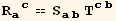 R_ (ac)^(ac) == S_ (ab)^(ab) T_ (cb)^(cb)