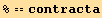 % == contracta