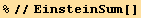 %//EinsteinSum[]
