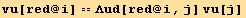 vu[red @ i] == Λud[red @ i, j] vu[j]