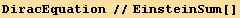 DiracEquation //EinsteinSum[]