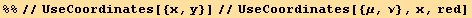 %%//UseCoordinates[{x, y}]//UseCoordinates[{μ, ν}, x, red]
