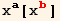 x_a^a[x_b^b]