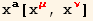 x_a^a[x_μ^μ, x_ν^ν]