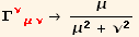 Γ_ (νμν)^(νμν) →μ/(μ^2 + ν^2)