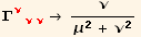 Γ_ (ννν)^(ννν) →ν/(μ^2 + ν^2)