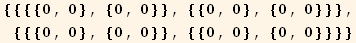 {{{{0, 0}, {0, 0}}, {{0, 0}, {0, 0}}}, {{{0, 0}, {0, 0}}, {{0, 0}, {0, 0}}}}