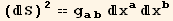 (S)^2 == g_ (ab)^(ab) x_a^a x_b^b