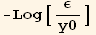 -Log[ε/y0]