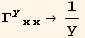 Γ_ (yxx)^(yxx) →1/y