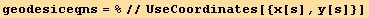 geodesiceqns = %//UseCoordinates[{x[s], y[s]}]