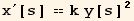 x^′[s] == k y[s]^2