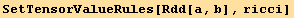 SetTensorValueRules[Rdd[a, b], ricci]