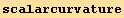 scalarcurvature