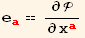 e_a^a == ∂/∂x_a^a