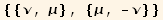 {{ν, μ}, {μ, -ν}}