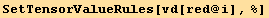 SetTensorValueRules[vd[red @ i], %]