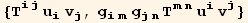 {T_ (ij)^(ij) u_i^i v_j^j, g_ (im)^(im) g_ (jn)^(jn) T_ (mn)^(mn) u_i^i v_j^j}
