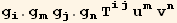 g_i^i . g_m^m g_j^j . g_n^n T_ (ij)^(ij) u_m^m v_n^n