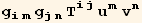 g_ (im)^(im) g_ (jn)^(jn) T_ (ij)^(ij) u_m^m v_n^n
