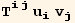 T_ (ij)^(ij) u_i^i v_j^j