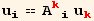 u_i^i == A_ (ki)^(ki) u_k^k