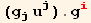 (g_j^j u_j^j) . g_i^i
