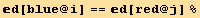 d[blue @ i] == d[red @ j] %