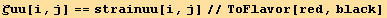 ζuu[i, j] == strainuu[i, j]//ToFlavor[red, black]