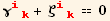 γ_ (ik)^(ik) + ζ_ (ik)^(ik) == 0