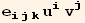 e_ (ijk)^(ijk) u_i^i v_j^j