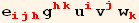 e_ (ijh)^(ijh) g_ (hk)^(hk) u_i^i v_j^j w_k^k