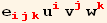 e_ (ijk)^(ijk) u_i^i v_j^j w_k^k