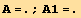A=. ; A1=.