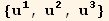 {u_1^1, u_2^2, u_3^3}