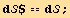 d$ == d ;