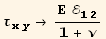 τ_ (xy)^(xy) → (Ε ℰ_ (12)^(12))/(1 + ν)