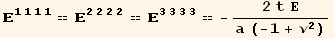 _ (1111)^(1111) == _ (2222)^(2222) == _ (3333)^(3333) == -(2 t Ε)/(a (-1 + ν^2))