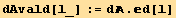 dAvald[l_] := d . d[l]