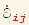Overscript[ℰ, .] _ (i  j)^(i  j)
