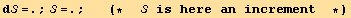 d=. ; =. ;         (*   is here an increment  *)
