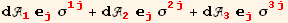 d_1^1 _j^j σ_ (1j)^(1j) + d_2^2 _j^j σ_ (2j)^(2j) + d_3^3 _j^j σ_ (3j)^(3j)